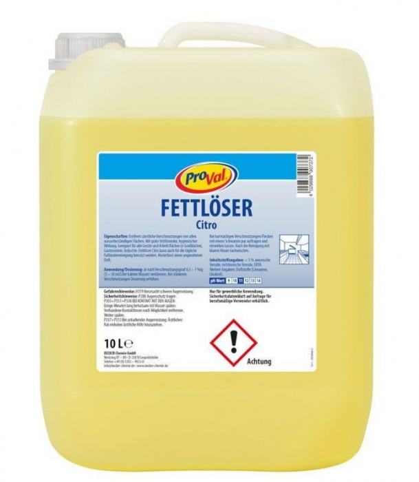 PROVAL Fettlöser Citro Konzentrat schäumbar 10 L Made in Germany